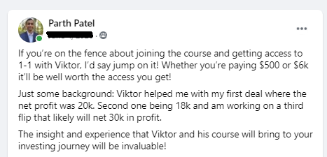 Client Success - "Viktor helped me with my first deal"